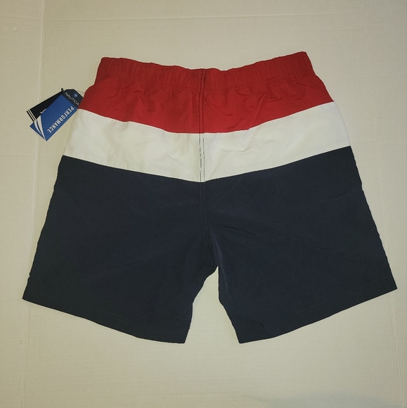 Nautica Mens Classic Fit Colorblock Style Swim Trunks - Size Medium - Picture 2 of 9